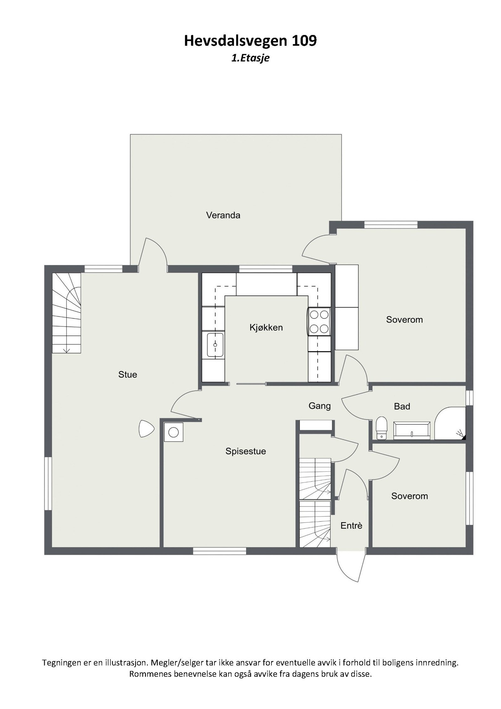 Plantegning 2D - 1.etg Galleribilde