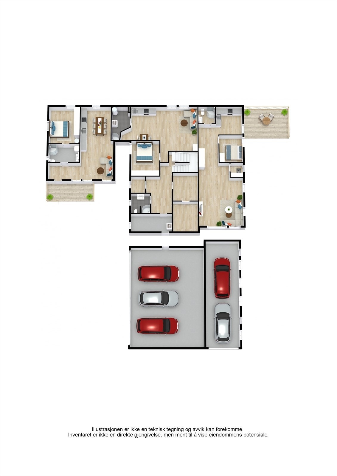 Plantegning 1 etasje. Galleribilde