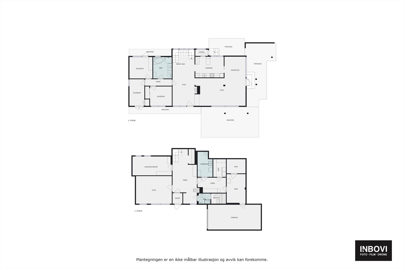 Plantegning begge plan Galleribilde