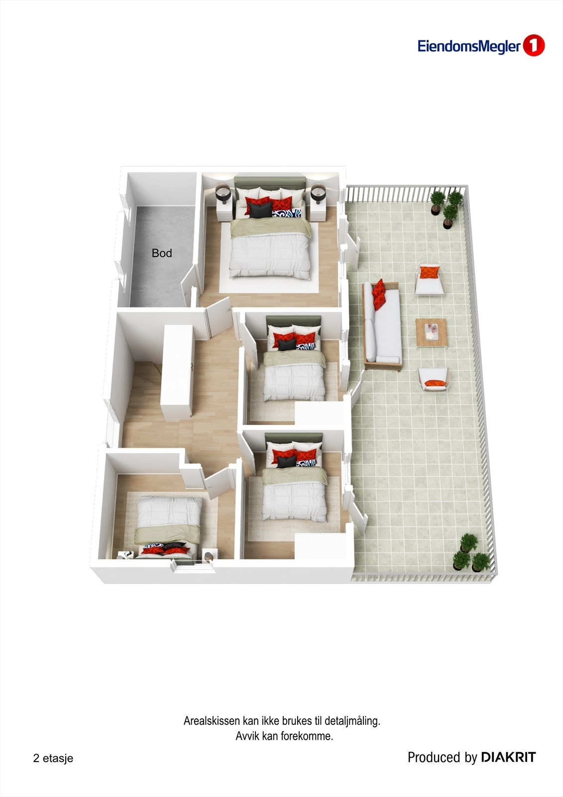 Plantegning 2. etasje Galleribilde