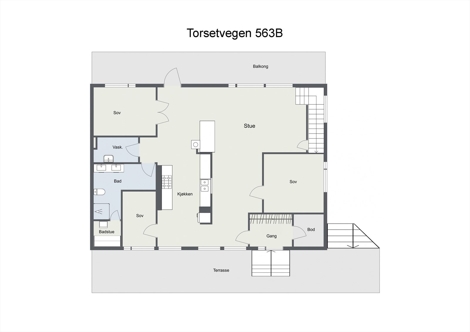 Planløsning 1. etasje. Galleribilde