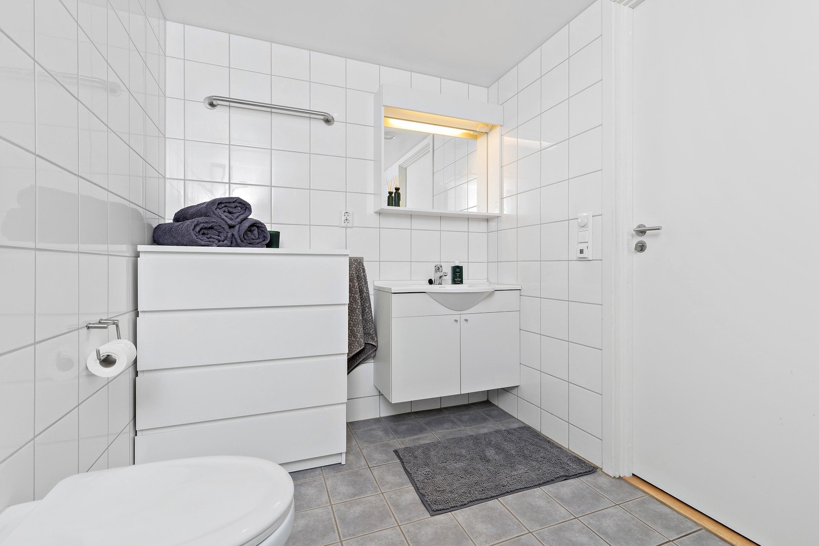 Badet er på 5,5 kvm og har fått TG1 av takstmann. Galleribilde