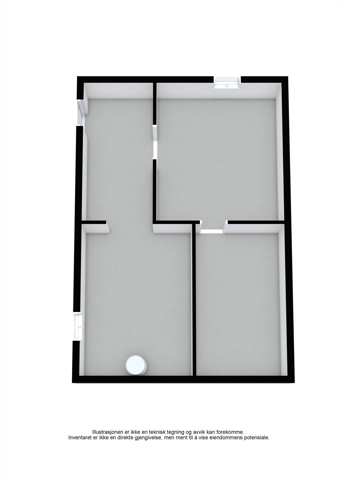 Plantegning kjeller. Galleribilde