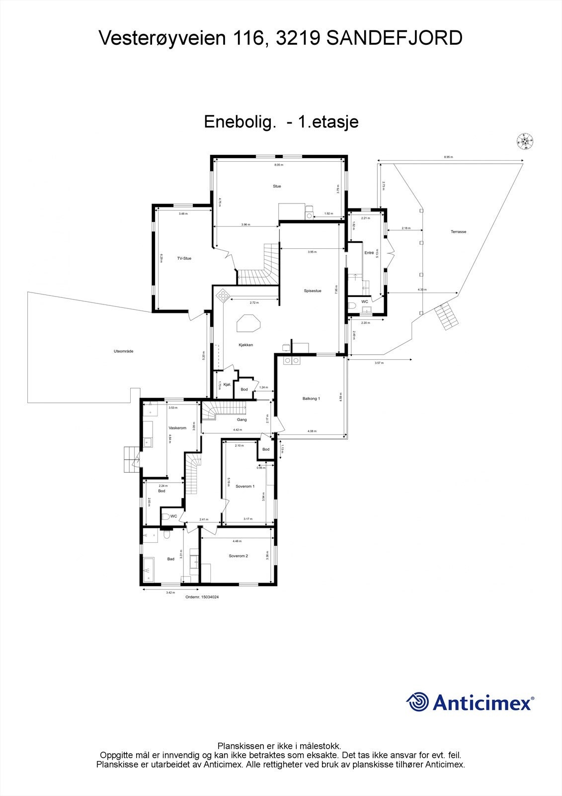 Plantegning 1. etg Galleribilde