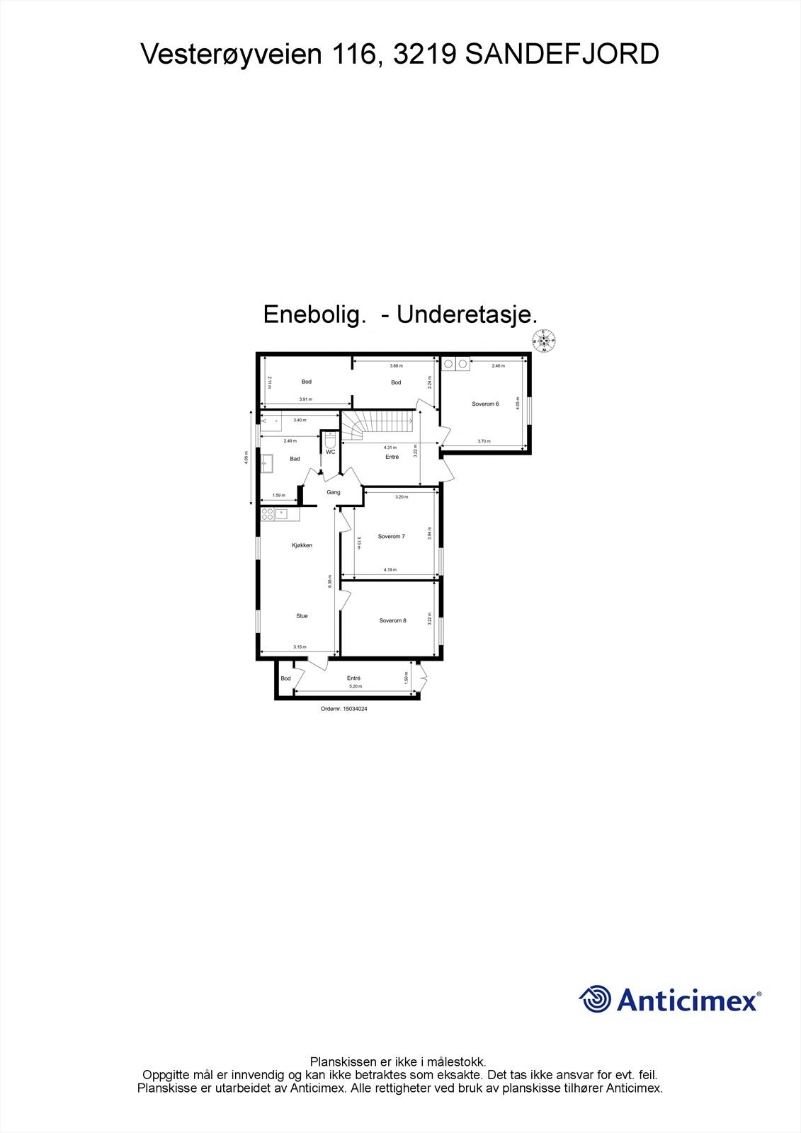 Plantegning underetasje Galleribilde