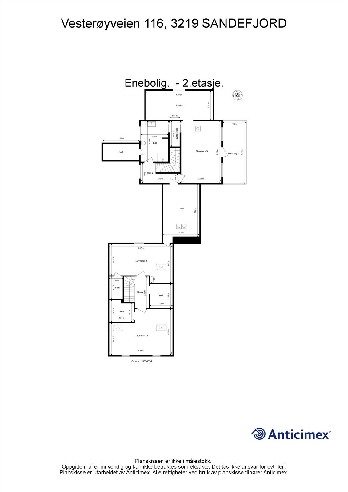 Plantegning 2. etg Galleribilde