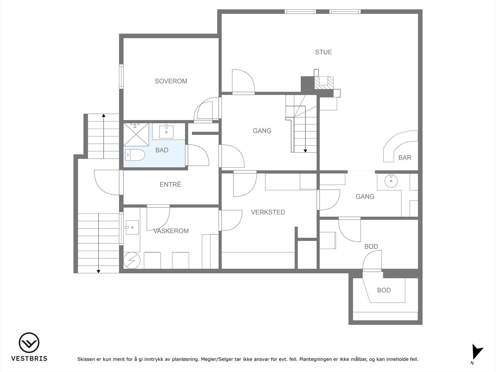 Plantegning kjeller Galleribilde