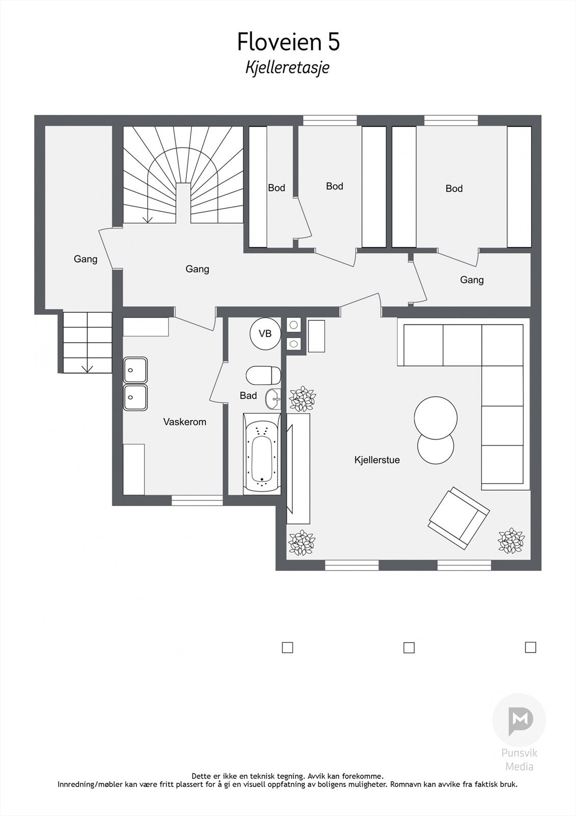 og til sist kjelleren som har masse areal man kan benytte seg av Galleribilde