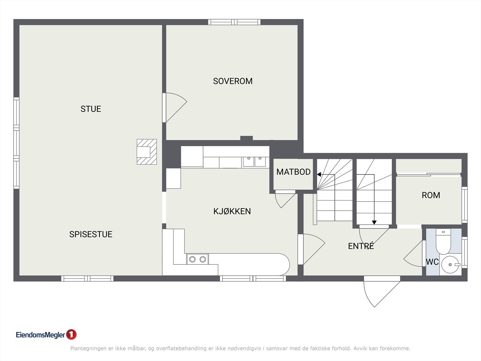 Plantegning 1.etg Galleribilde
