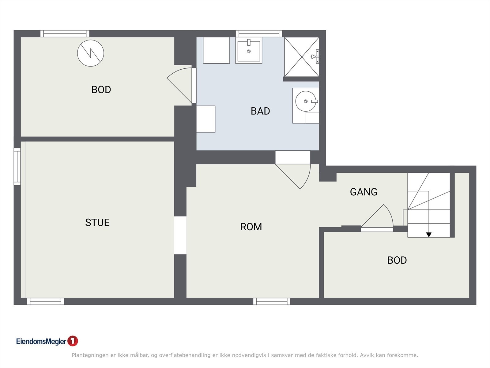 Plantegning underetasje Galleribilde