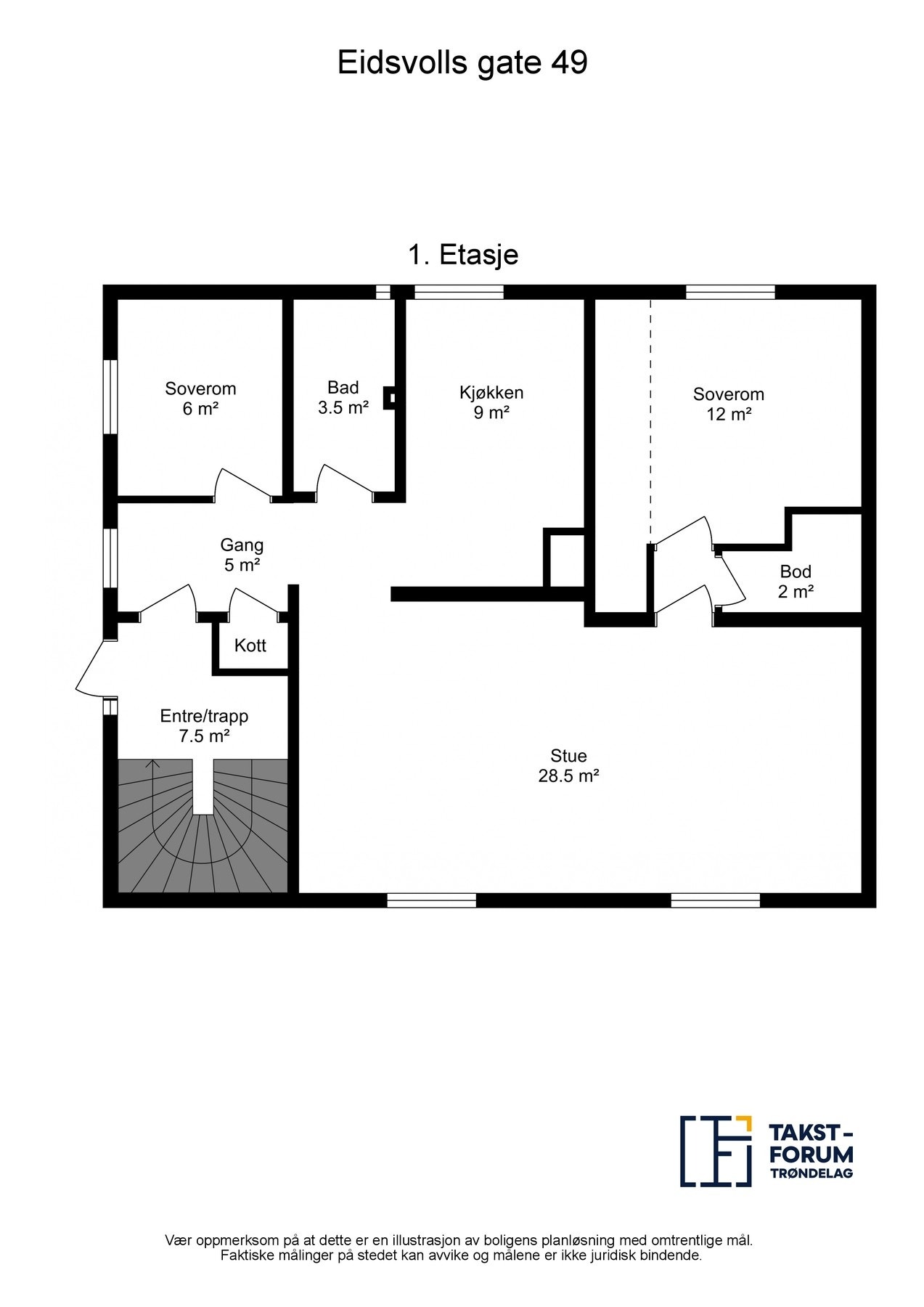 Planskisse 1. etasje Galleribilde