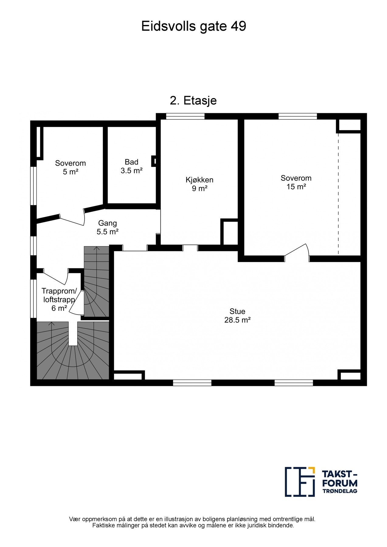 Planskisse 2. etasje Galleribilde