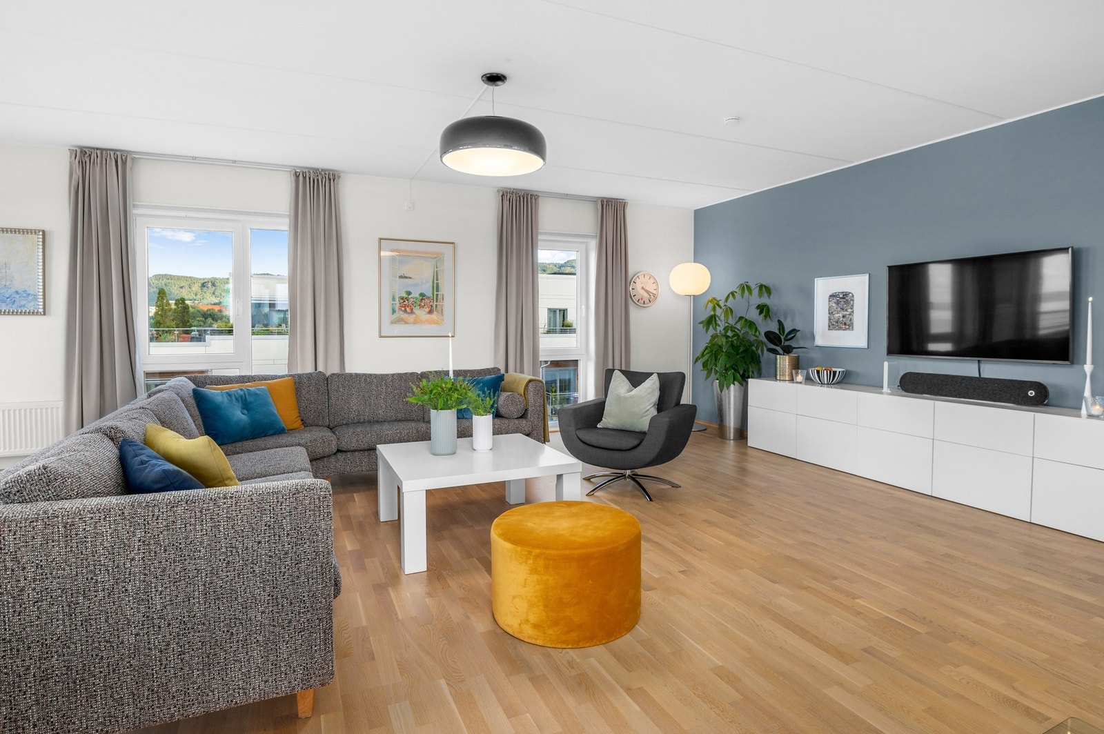 Parketten i hele leiligheten er også oppgradert utover standardleveranse. Galleribilde