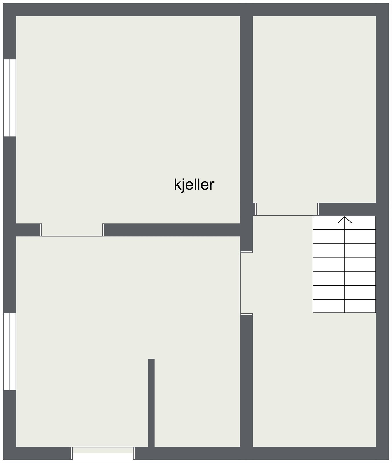 Plantegning kjelleretasje. Galleribilde