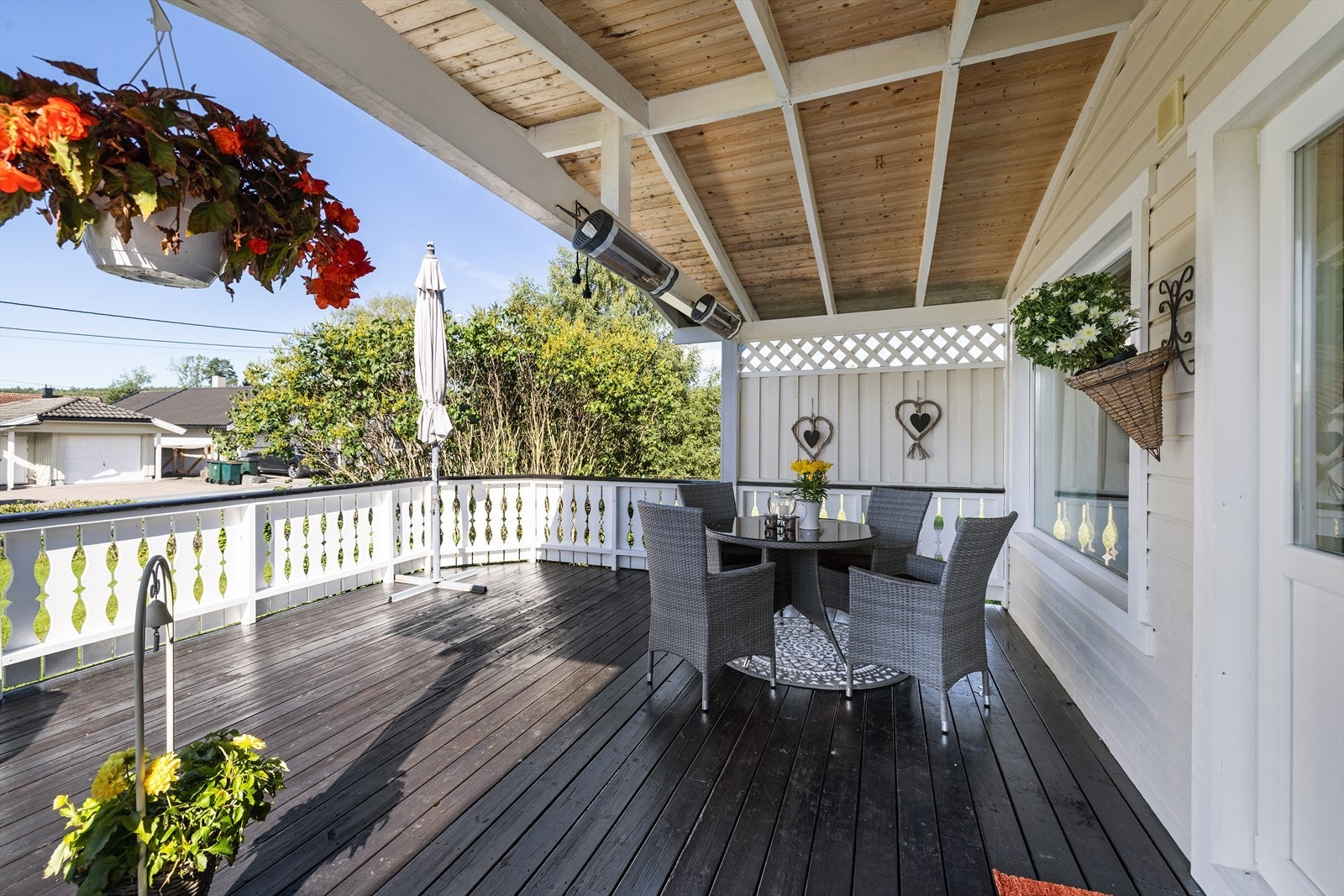 Verandaen er delvis overbygget. Galleribilde
