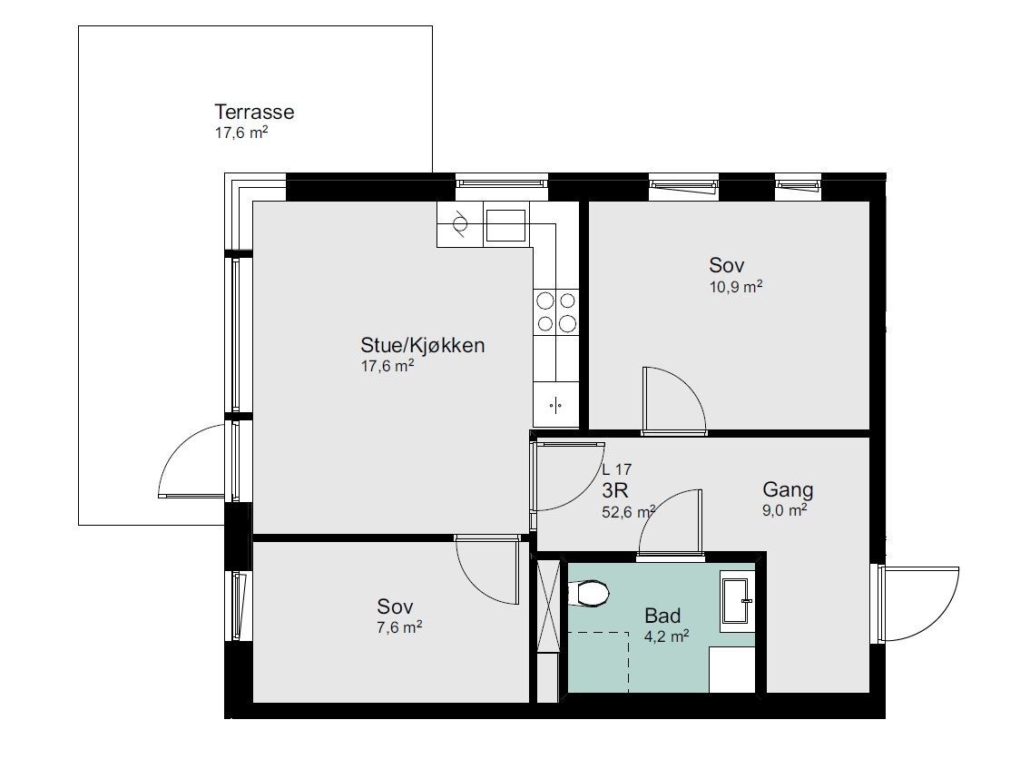 Planskisse - Avvik kan forekomme. Galleribilde