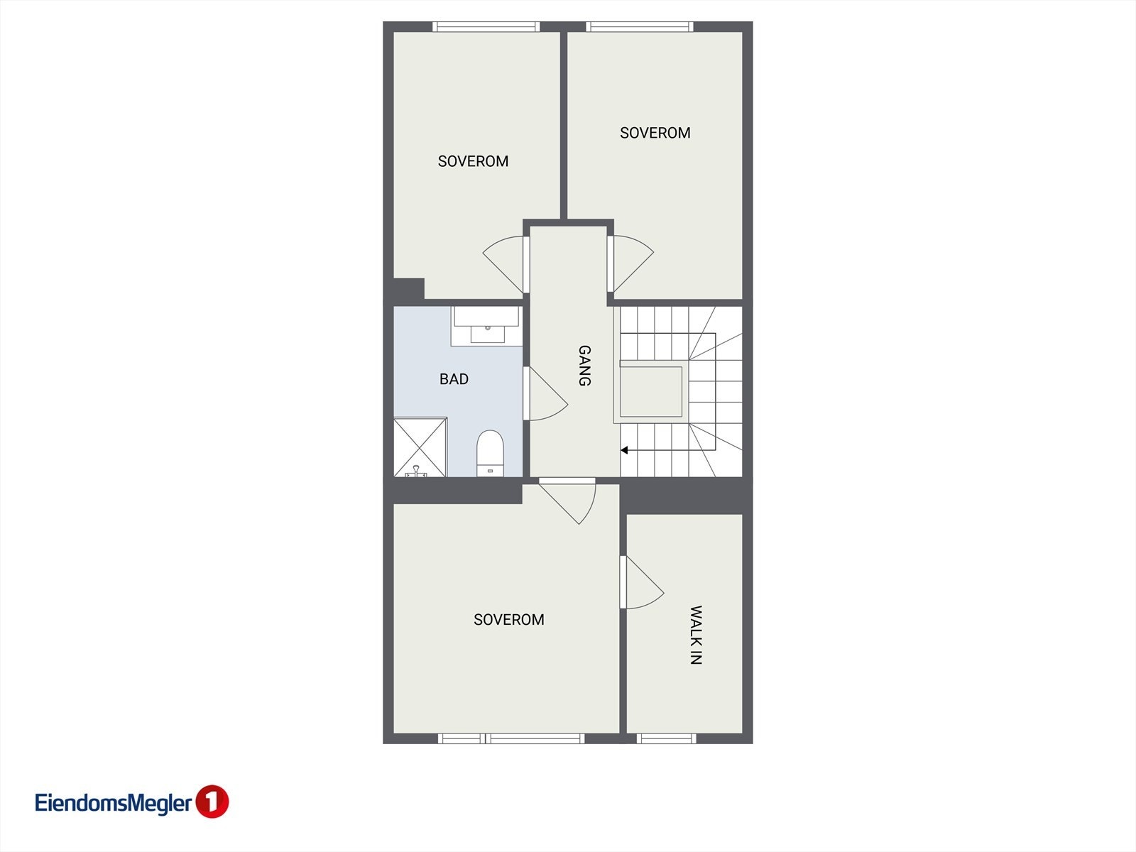 Planløsning av boligens 2. etasje. Galleribilde