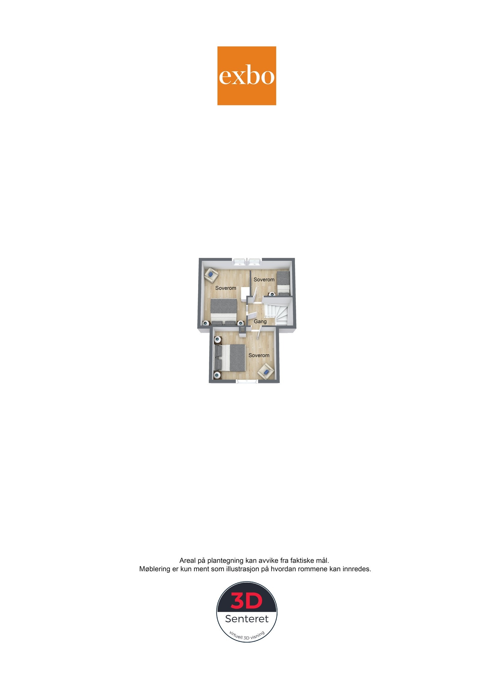 Plantegning loftsetasjen. Galleribilde