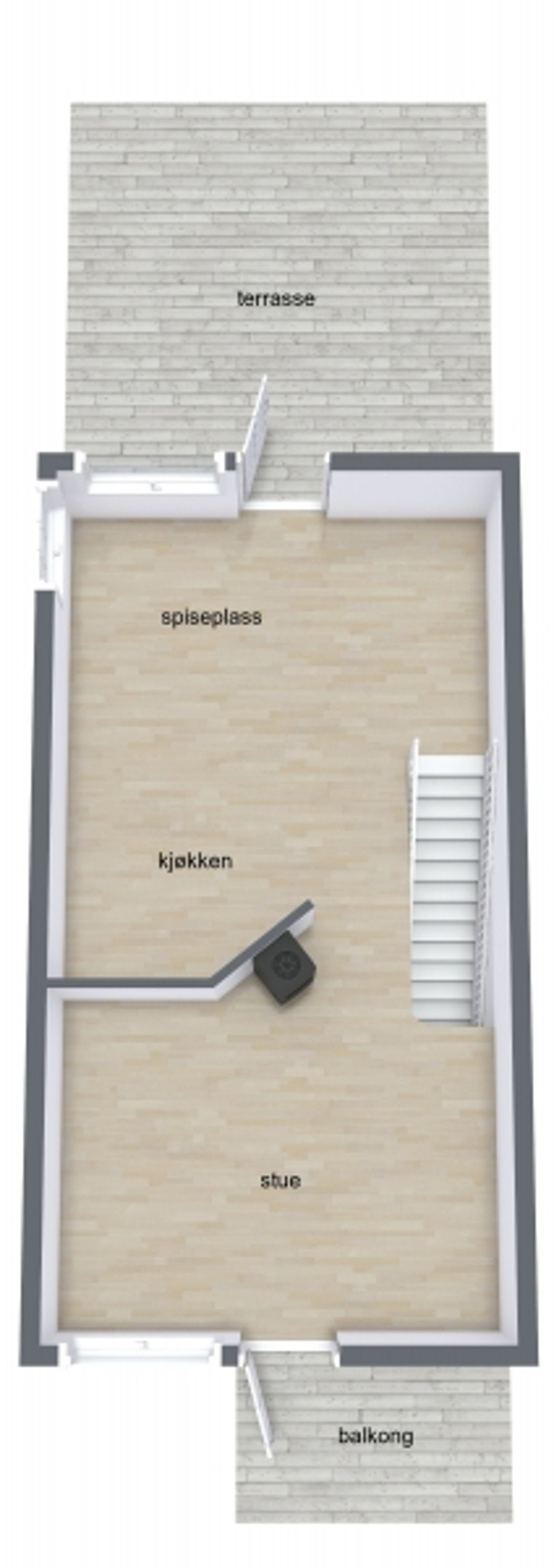 Plantegning 1.etg Galleribilde