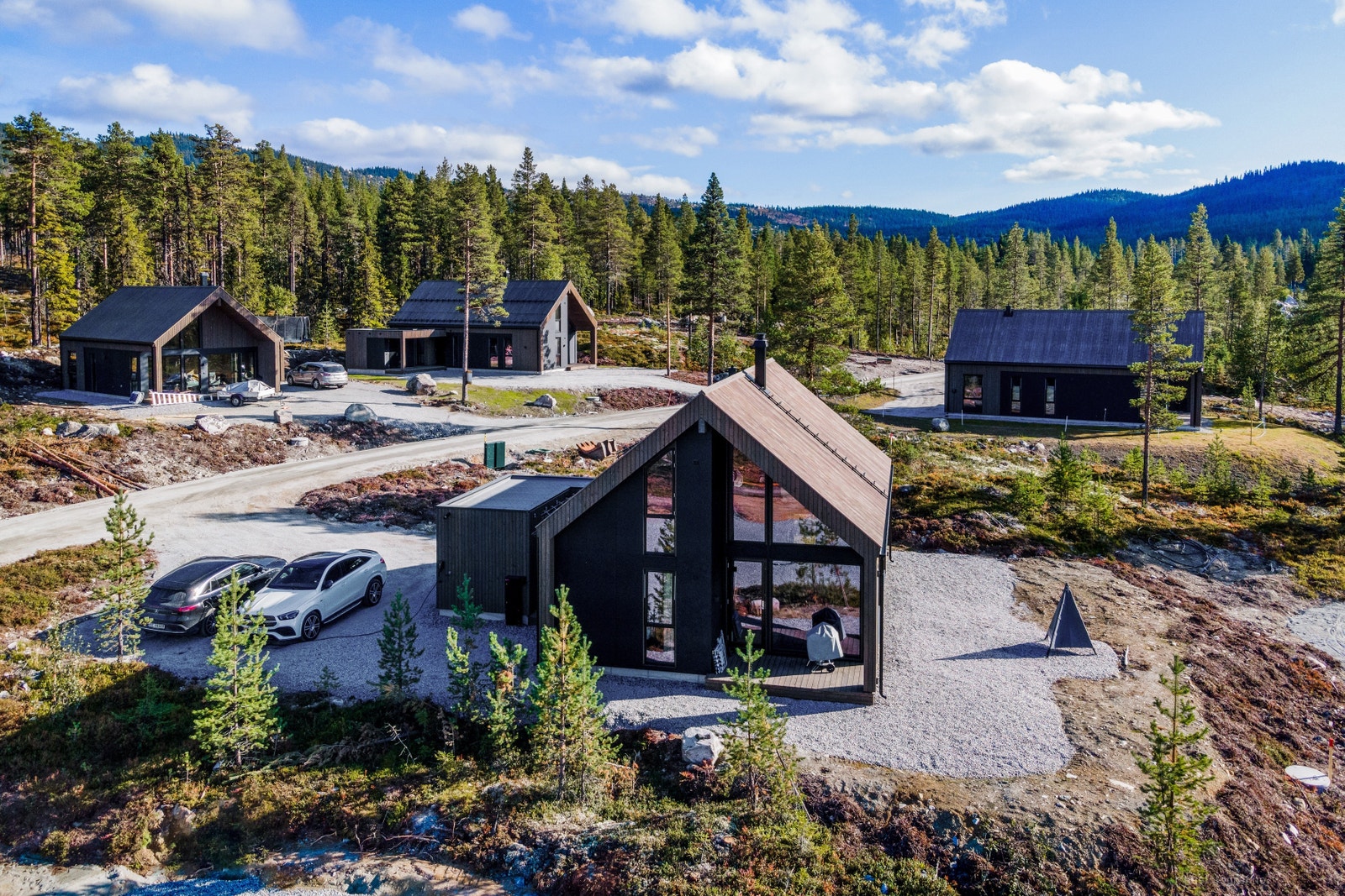 B1-modell i fremkant. A1, A2 og B2 skimter i bakkant Galleribilde