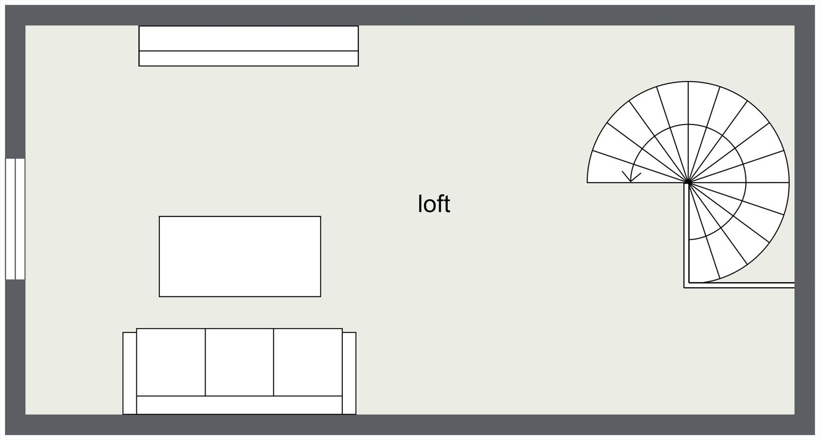 Plantegning loft. Galleribilde