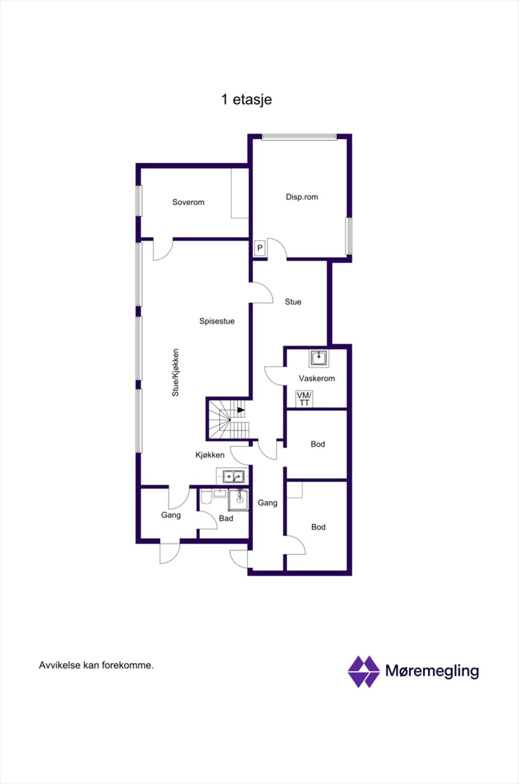 Planskisse 1. etasje Galleribilde