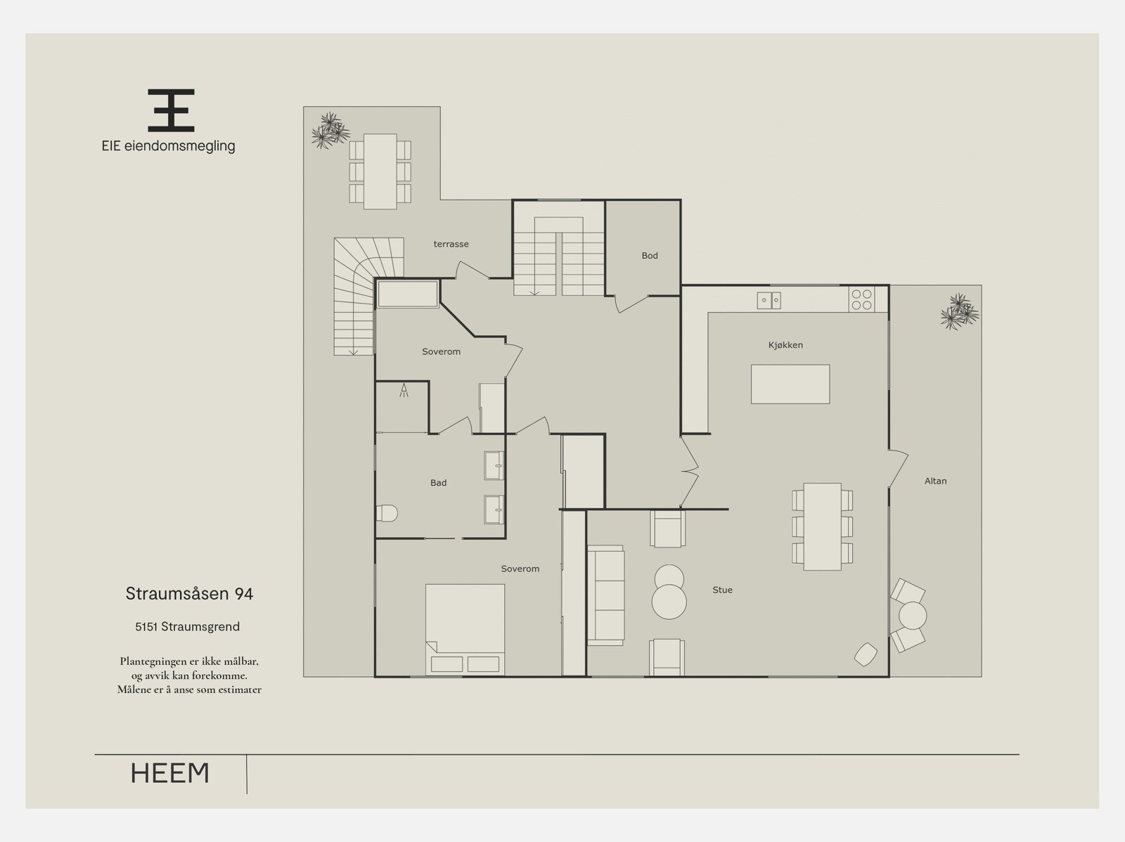 Plantegning hovedetasje | EIE eiendomsmegling Galleribilde