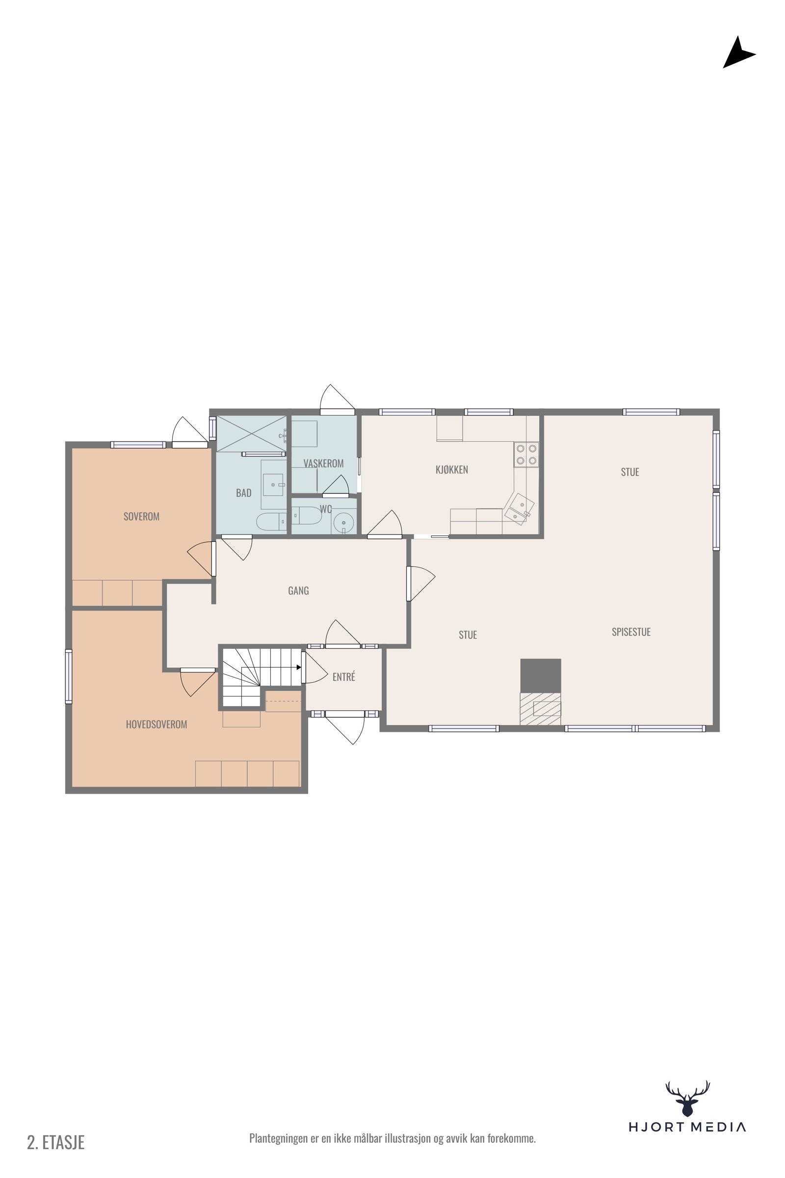 Plantegning 1. etasje Galleribilde