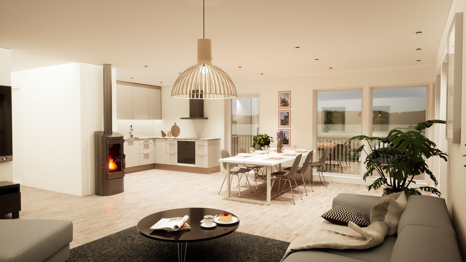 Illustrasjon av mulig interiør. Galleribilde