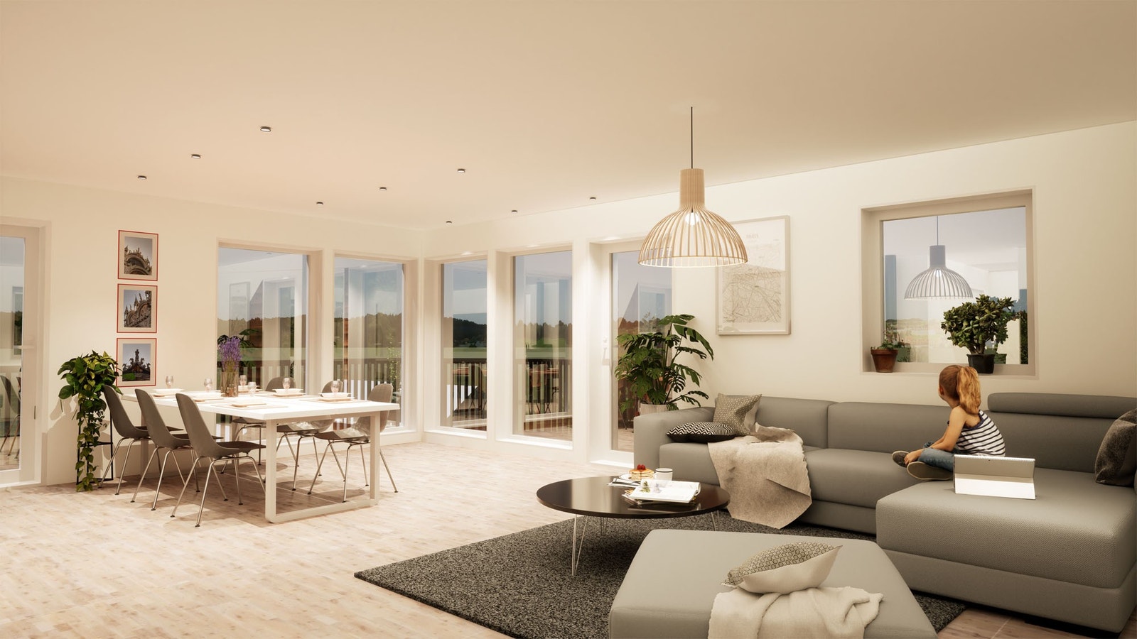 Illustrasjon av mulig interiør. Galleribilde