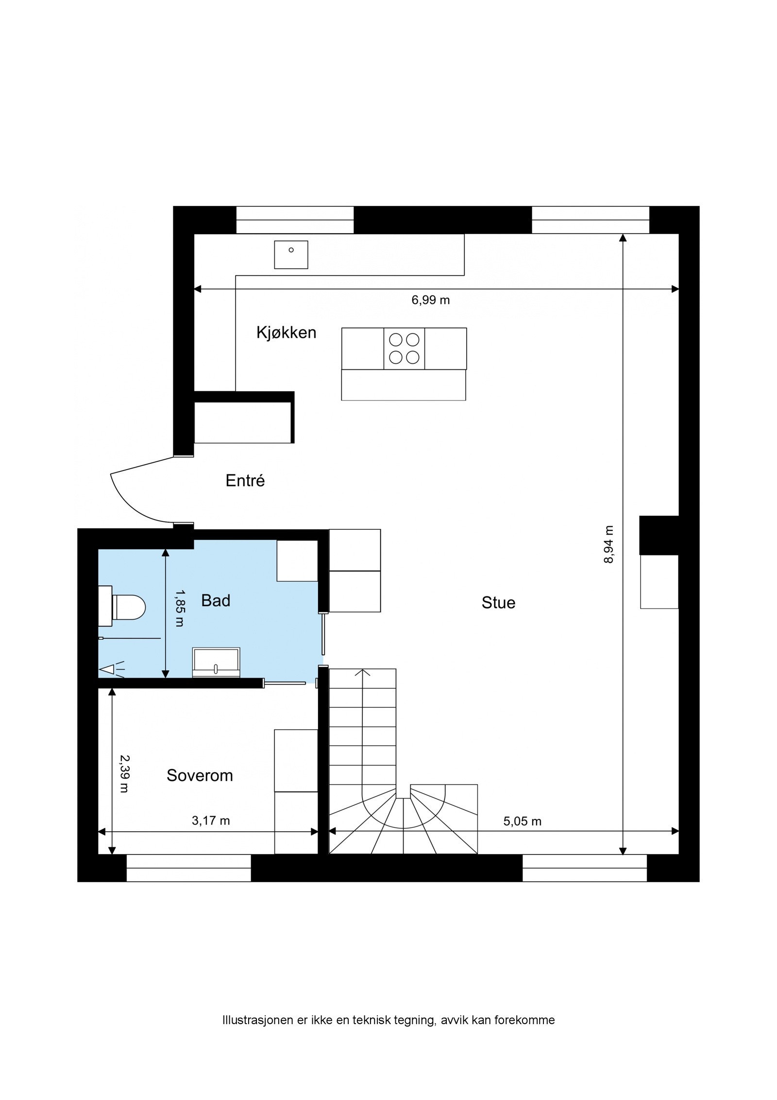 Plantegning 3. etasje Galleribilde