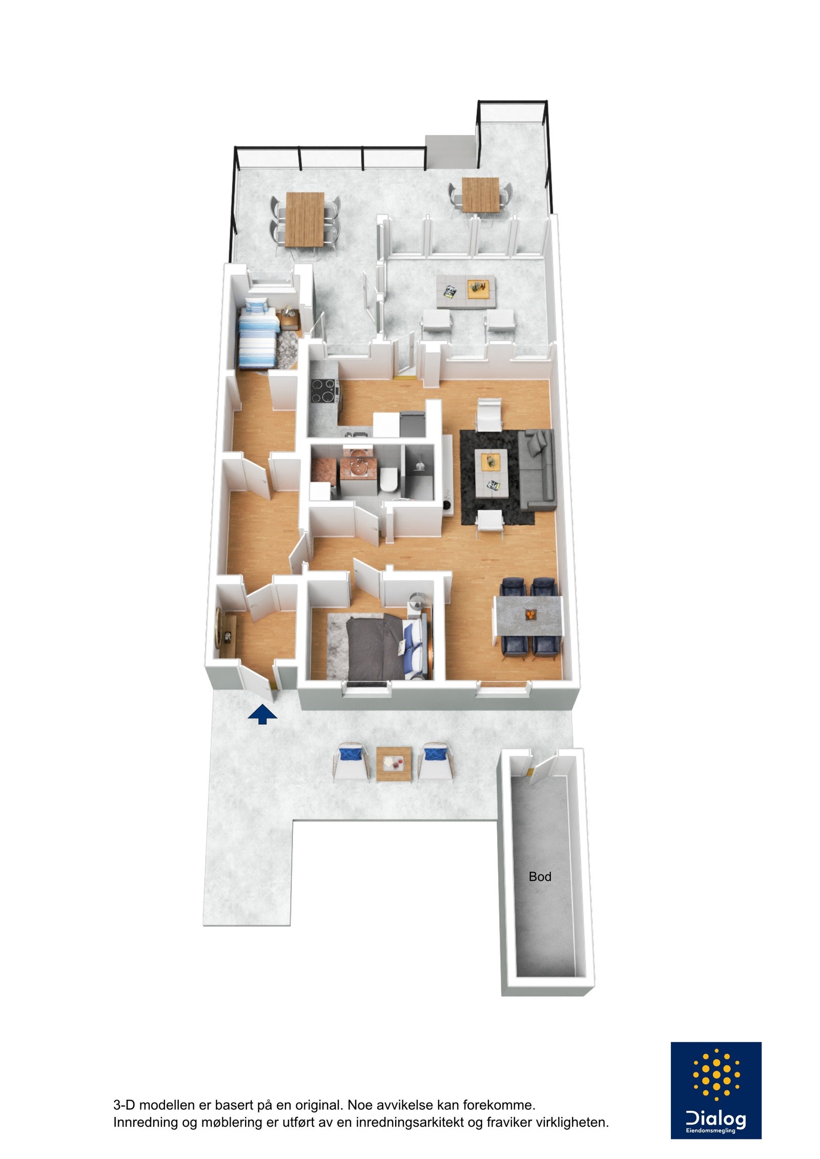 Plantegning 3D Galleribilde