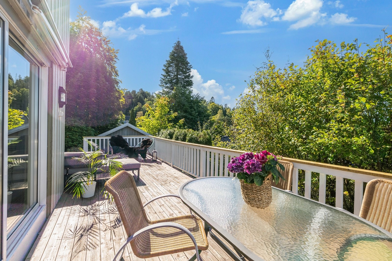 Her kan du sitte skjermet å nyte solen. Galleribilde