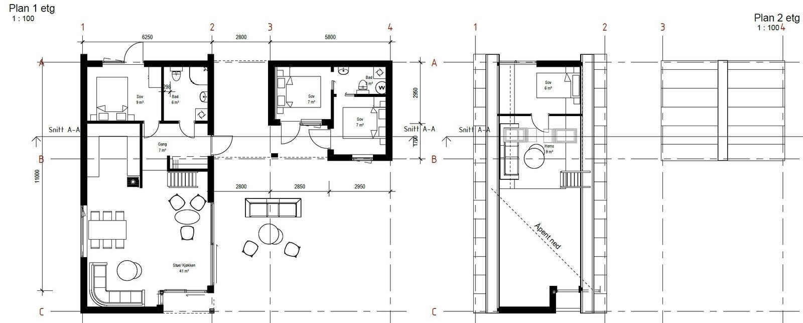 Hyttetype Randøy 98 med anneks Galleribilde