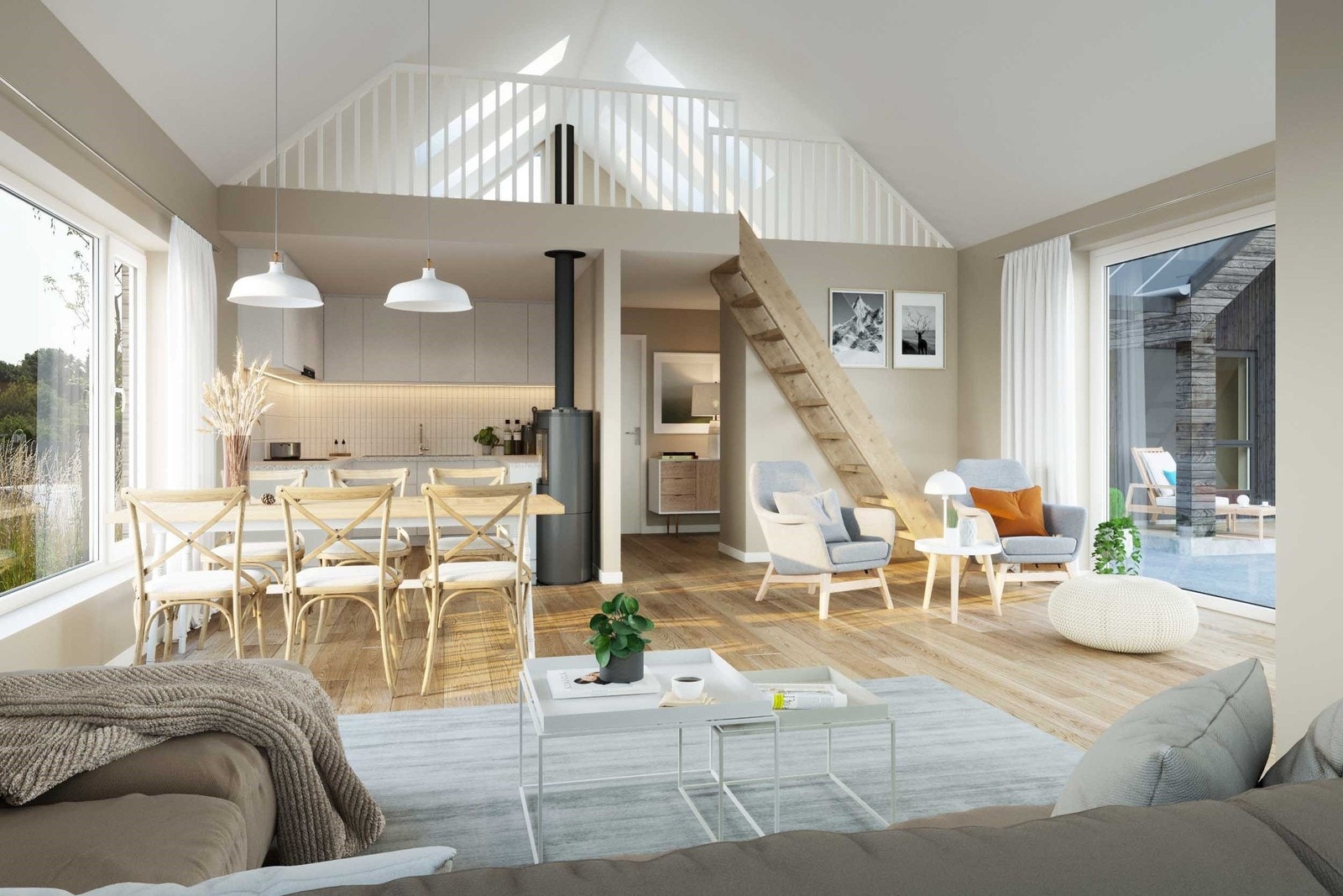 Illustrasjon hyttetype Randøy 98 kvm Galleribilde