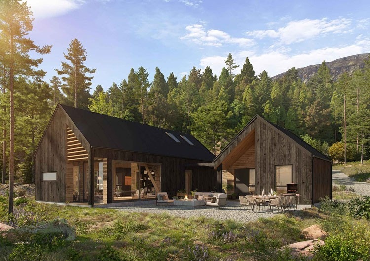 Hyttemodell Hjelmeland 140 Galleribilde