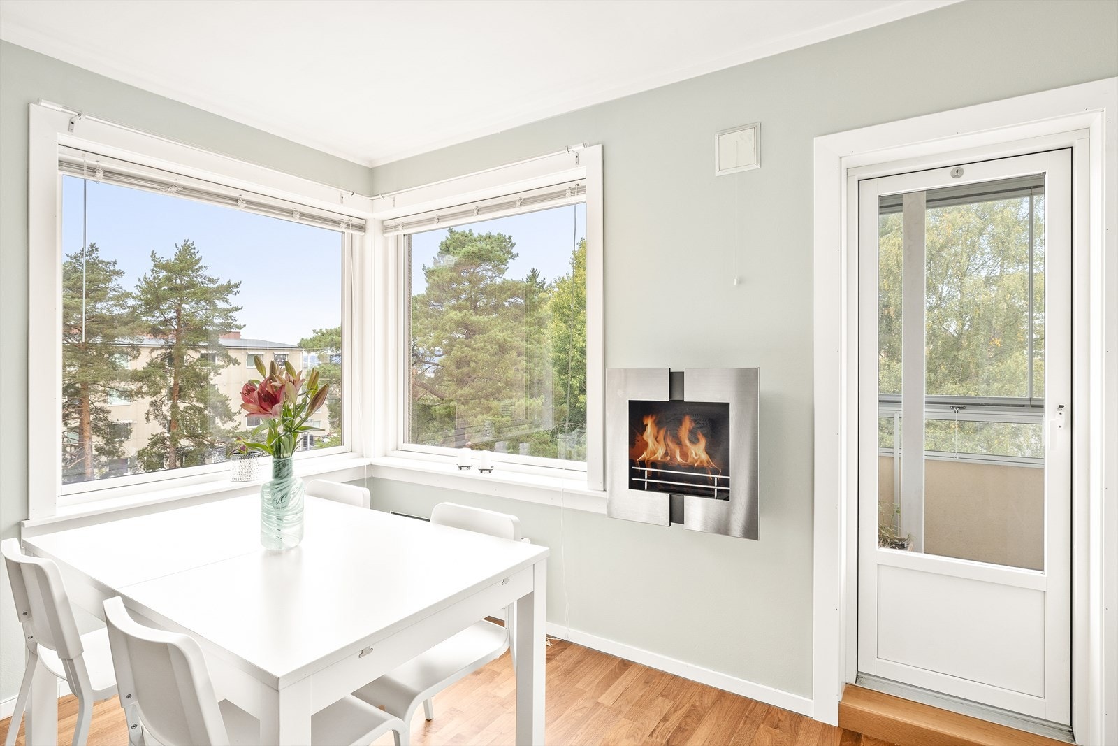 Det er satt inn biopeis i stuen. Galleribilde