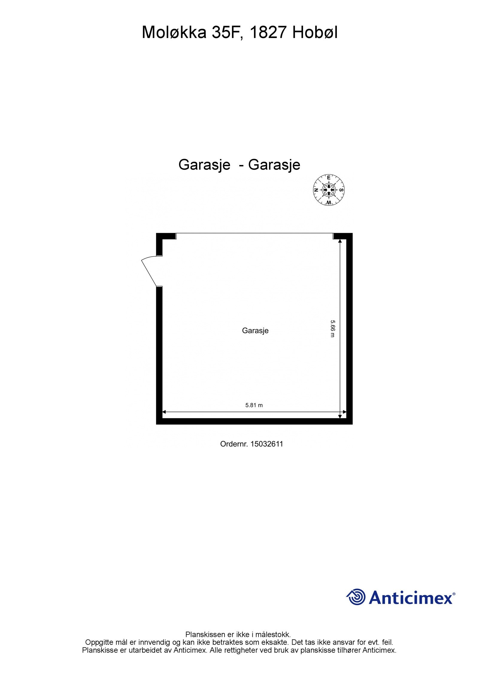 Plantegning - Garasje. Galleribilde