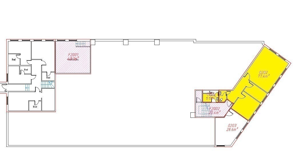 2. etasje. Plantegning kontor 202 Galleribilde