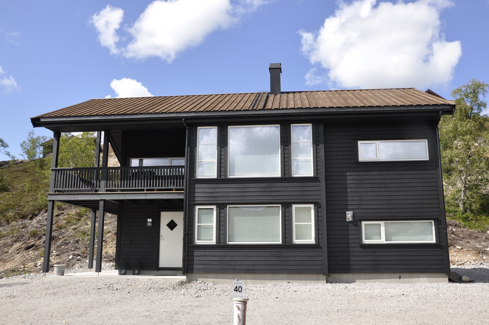 Dette er en lik hytte bygget på tomten ved siden av. tomt 40 Galleribilde