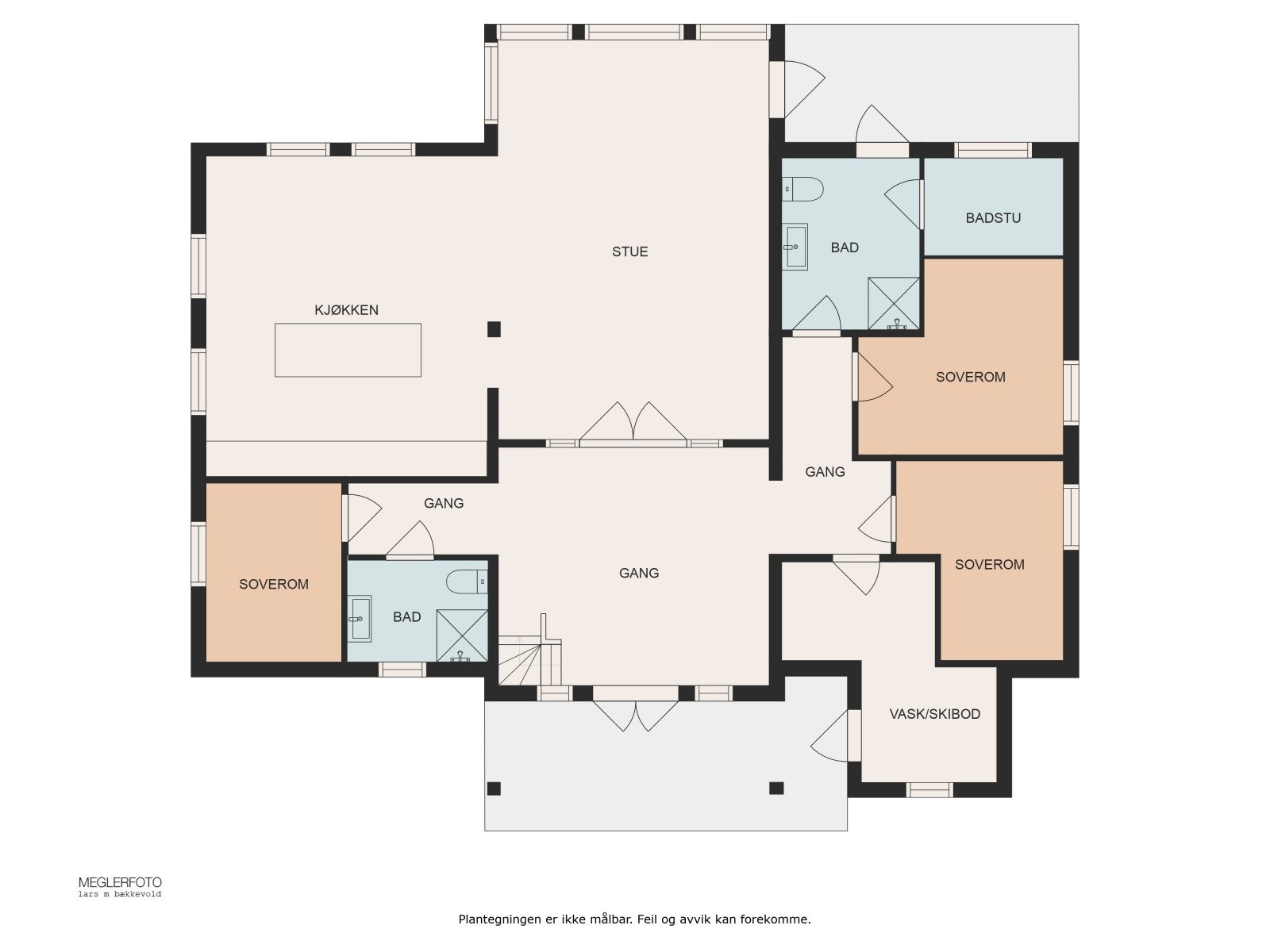 Plantegning hytte 1 etg. Galleribilde