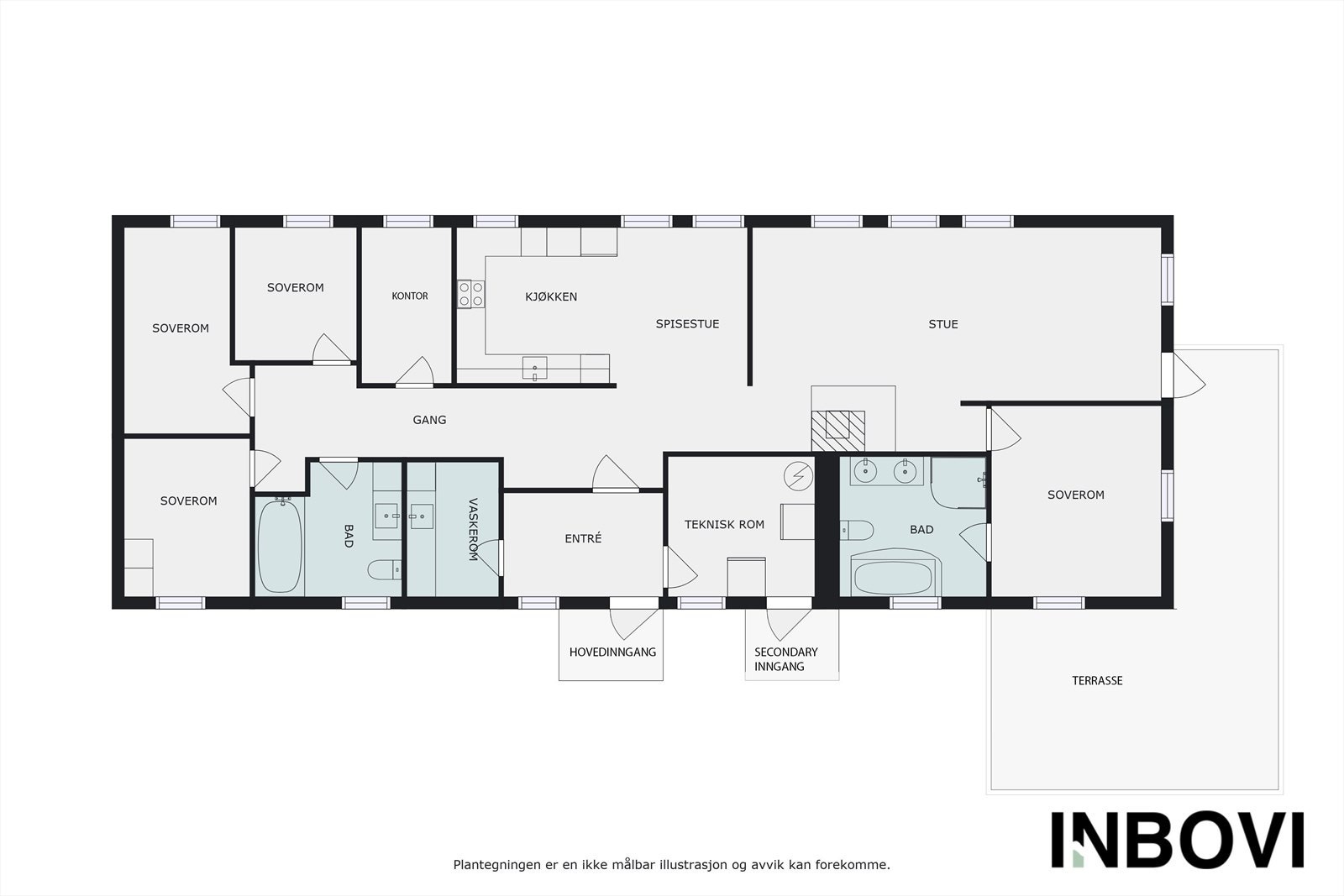 Plantegning 1. etasje Galleribilde