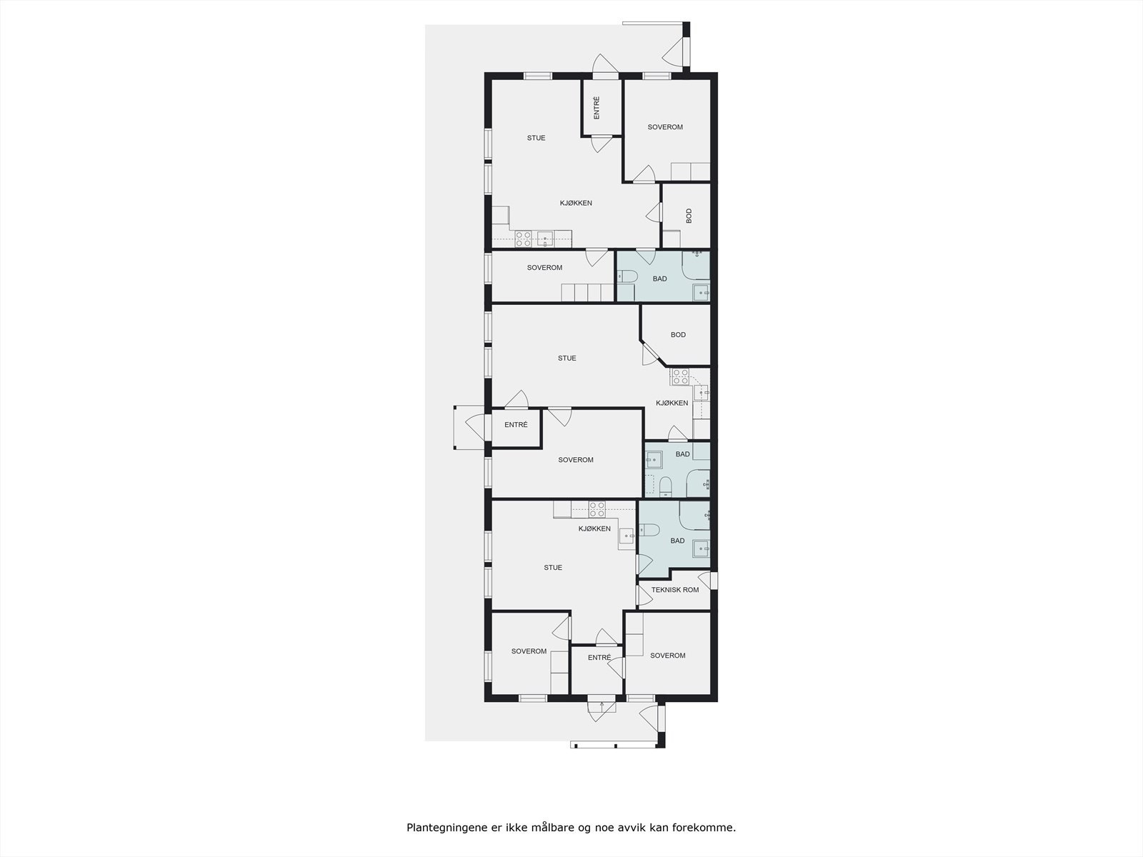 Plantegning uteleieleiligheter Galleribilde