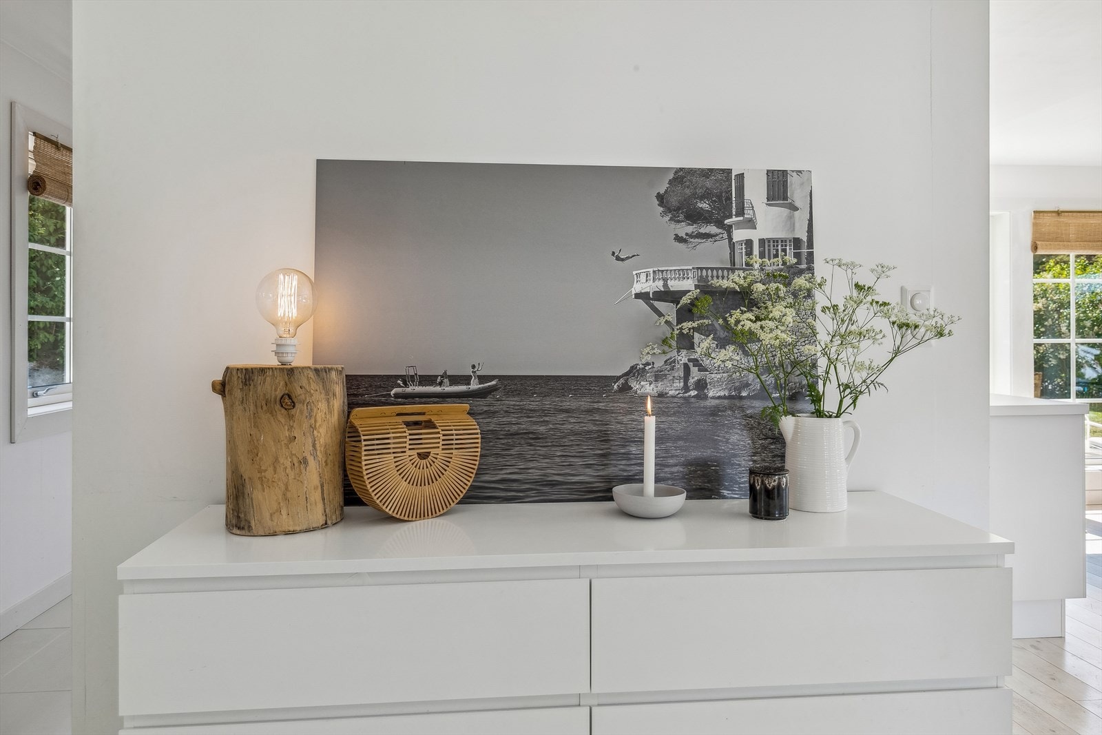 Detaljbilde fra entréen Galleribilde