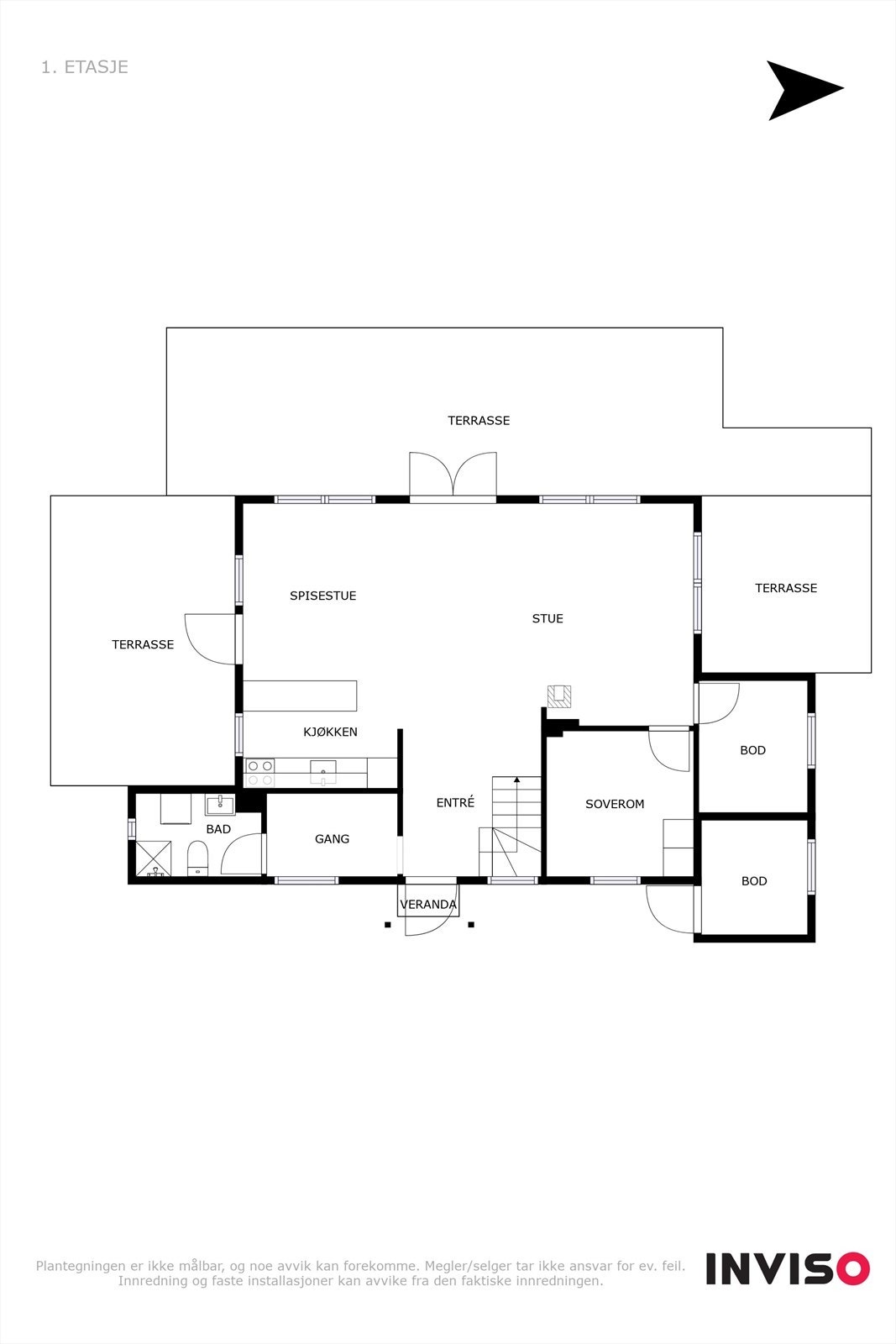 Plantegning 1.etg. Galleribilde