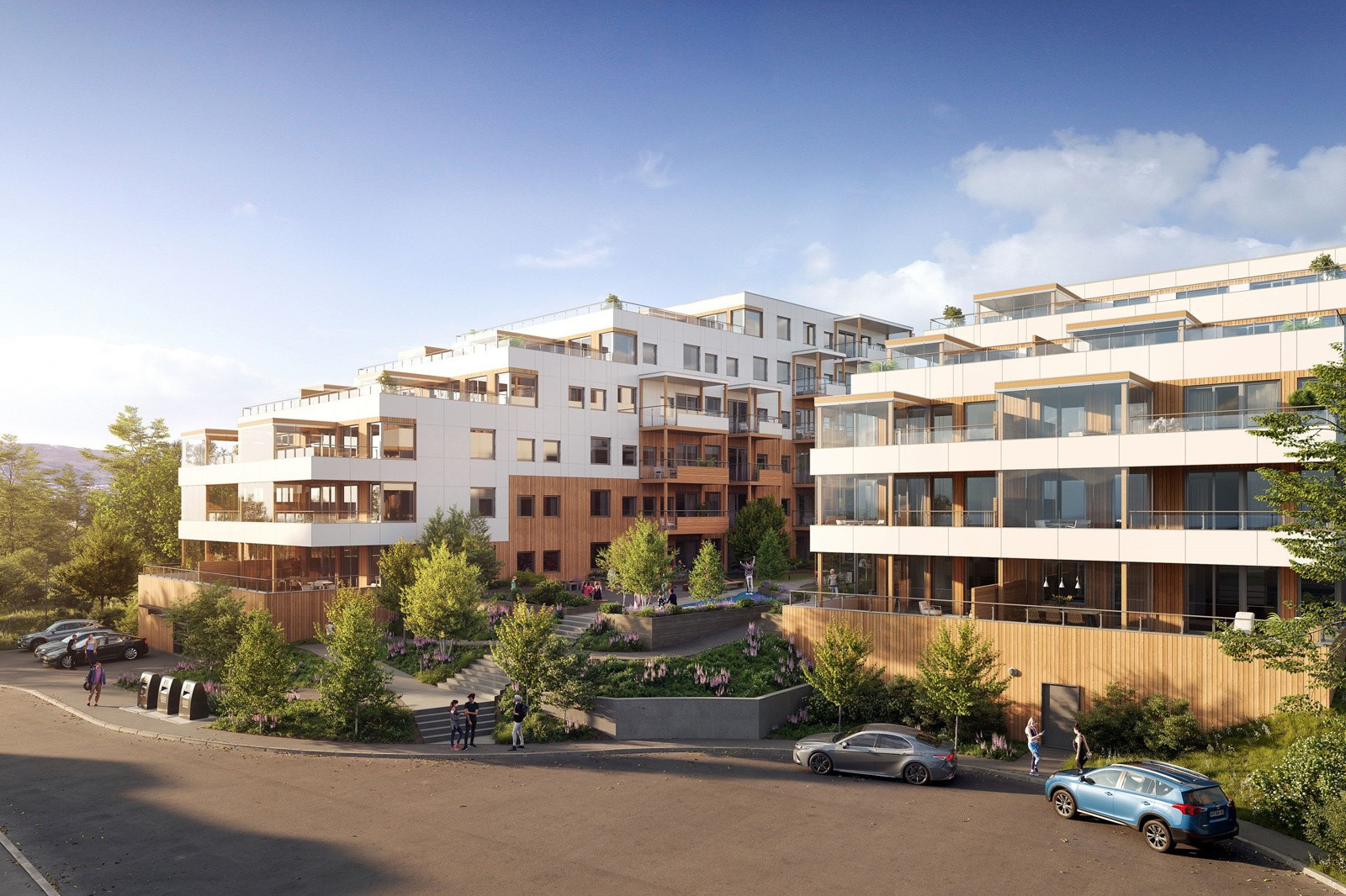 Leiligheten selges med garasjeplass, hvor det også vil bli montert elbil-lader.
