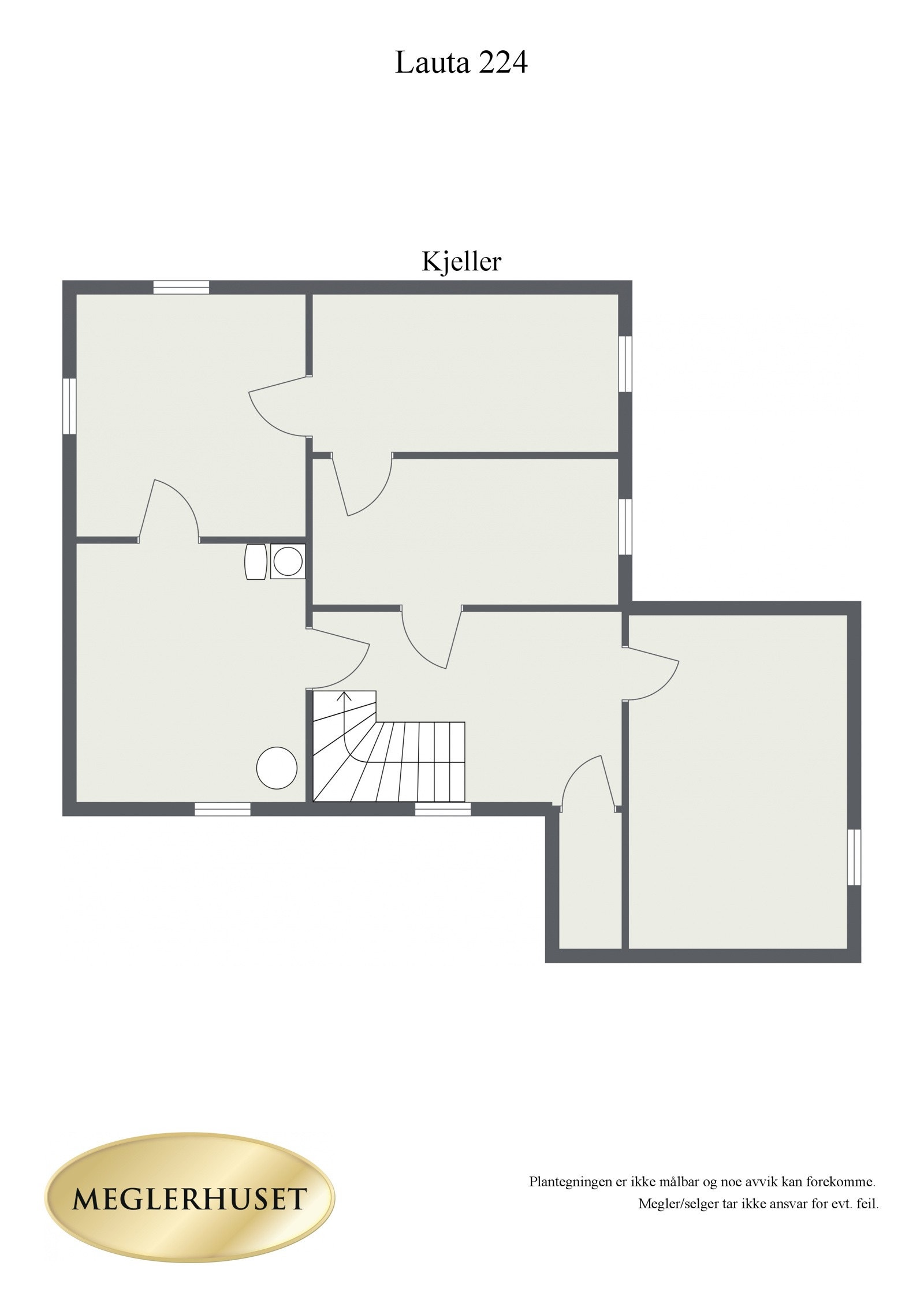 Plantegning kjeller. Galleribilde