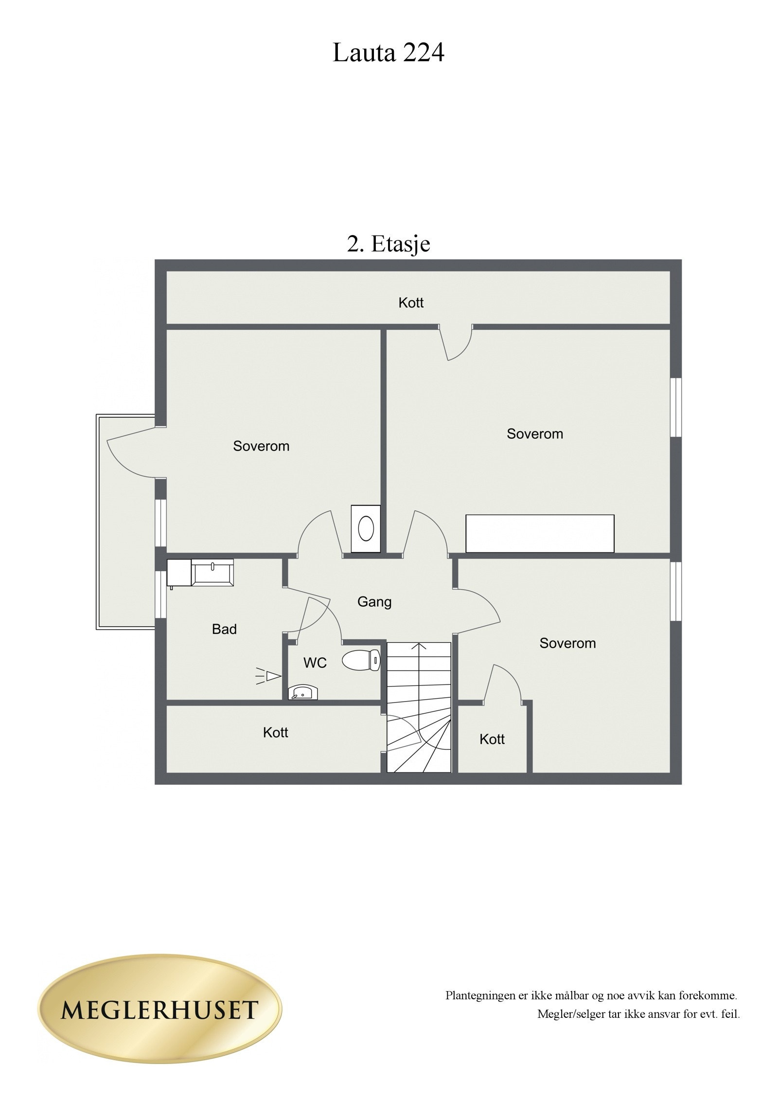 Plantegning 2.etasje 2D. Galleribilde