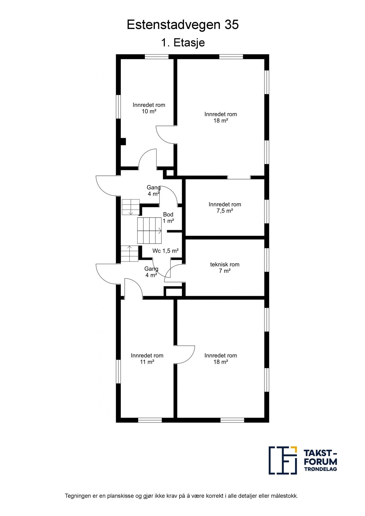 Planskisse 1.etasje. Galleribilde