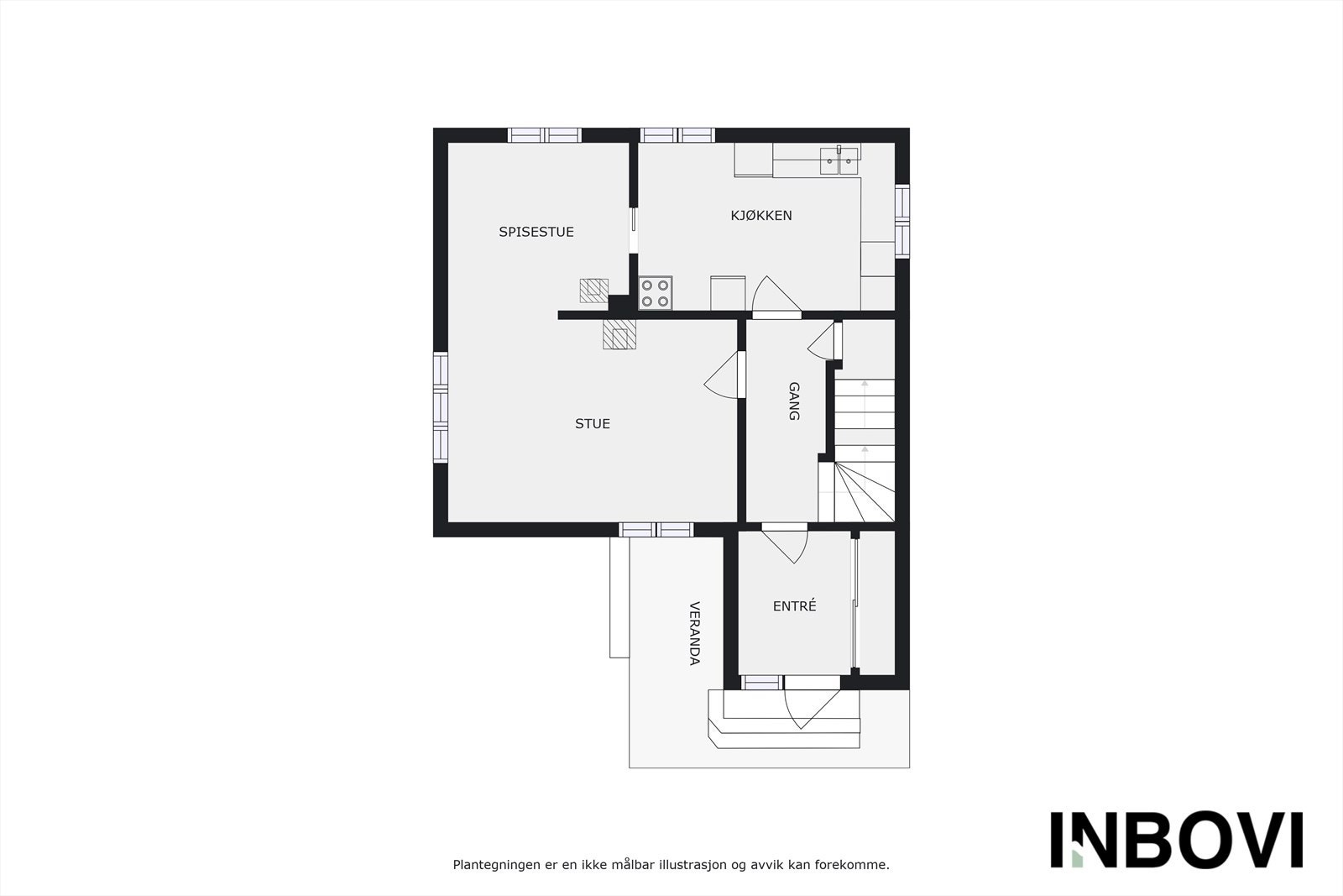 Plantegning 1. etasje Galleribilde